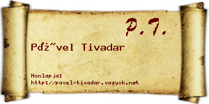 Pável Tivadar névjegykártya